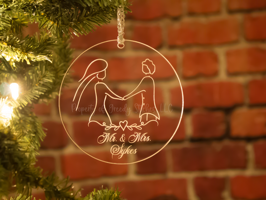 Mr. & Mrs. Personalized Acrylic Ornament
