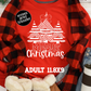 Merry Christmas Trees ADULT Screen Print Transfer