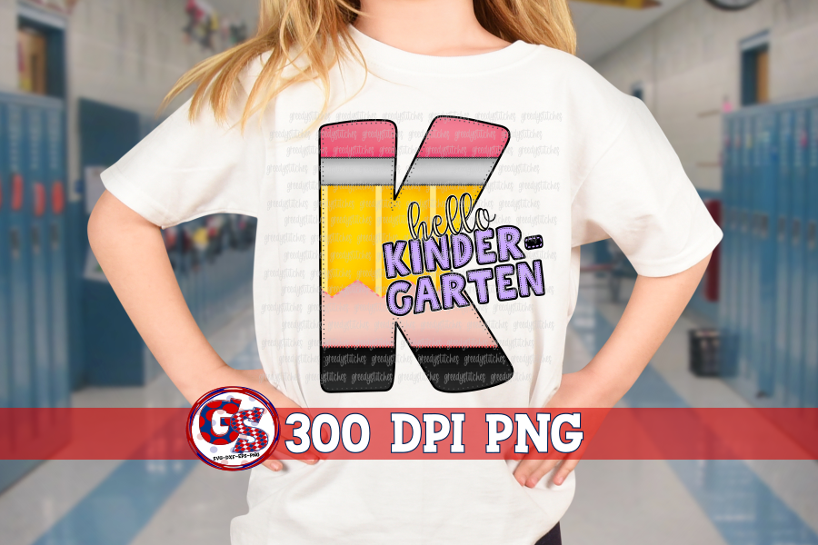 Hello Kindergarten PNG for Sublimation