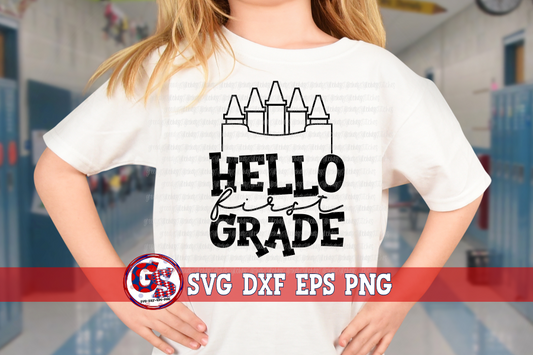 Hello First Grade SVG DXF EPS PNG