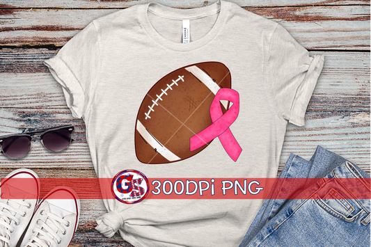 Breast Cancer Football PNG Sublimation