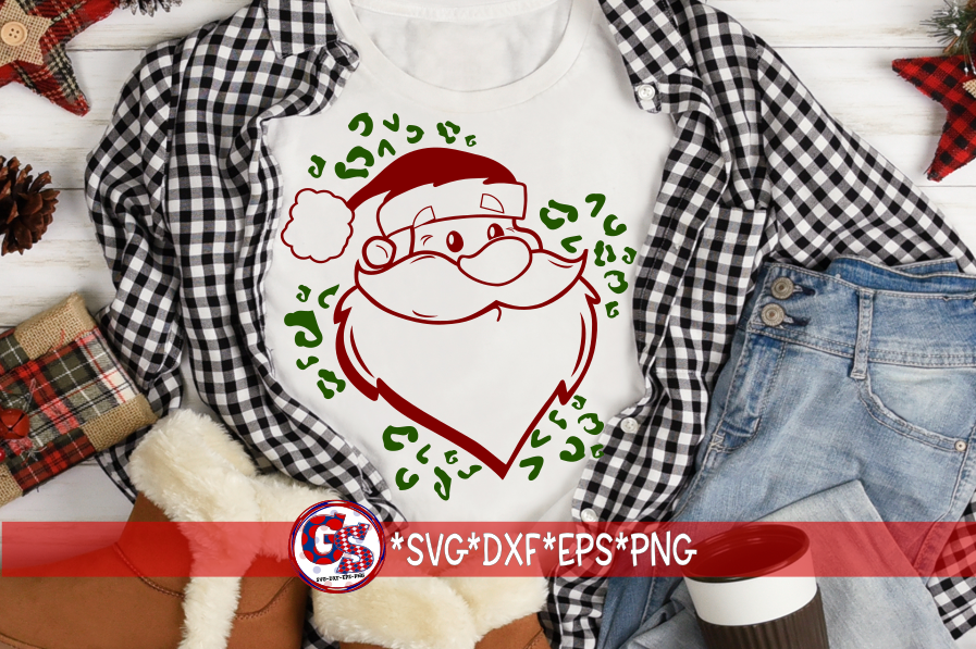 Santa & Leopard SVG DXF EPS PNG