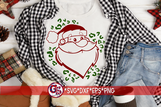 Santa & Leopard SVG DXF EPS PNG