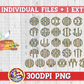 Chicken Scalloped Monogram Set PNG for Sublimation
