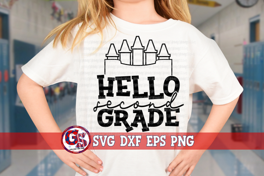 Hello Second Grade SVG DXF EPS PNG