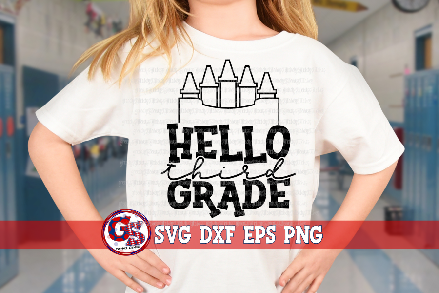 Hello Third Grade SVG DXF EPS PNG