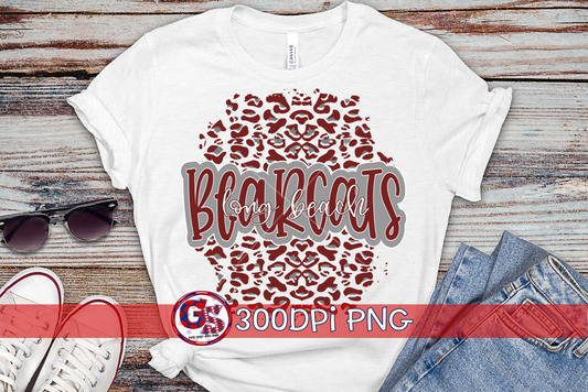 Long Beach Bearcats Leopard PNG Sublimation