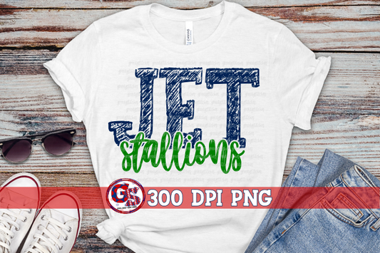 JET Stallions PNG for Sublimation