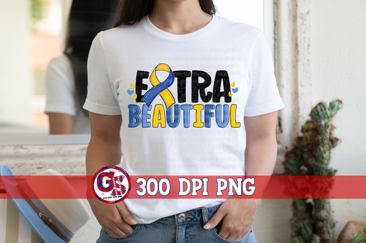 Down Syndrome Extra Beautiful PNG For Sublimation