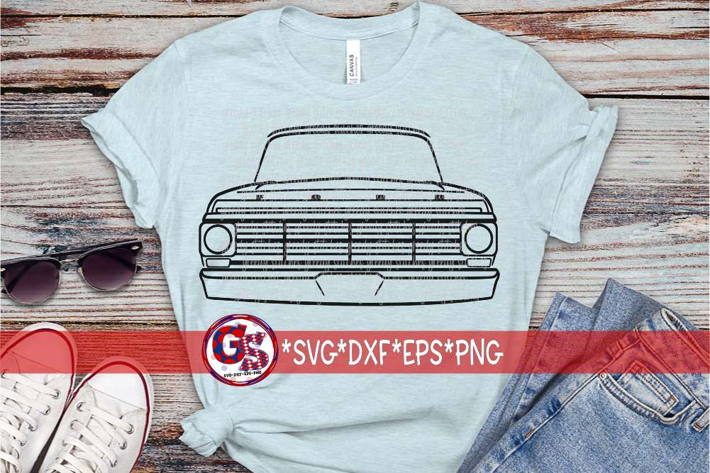 1968 Ford Truck Front End SVG DXF EPS PNG