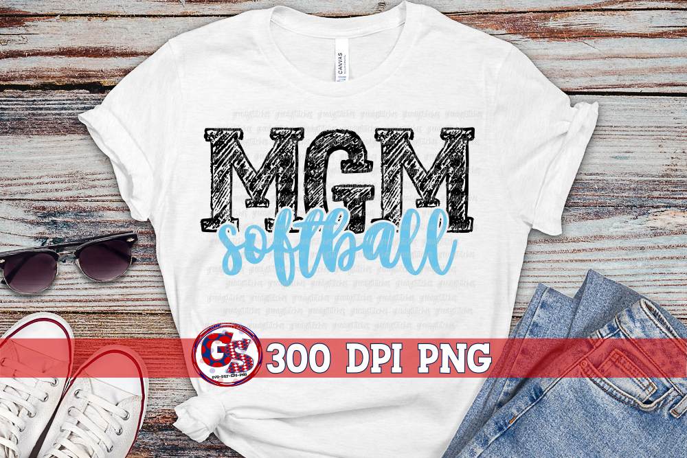 MGM Softball PNG for Sublimation