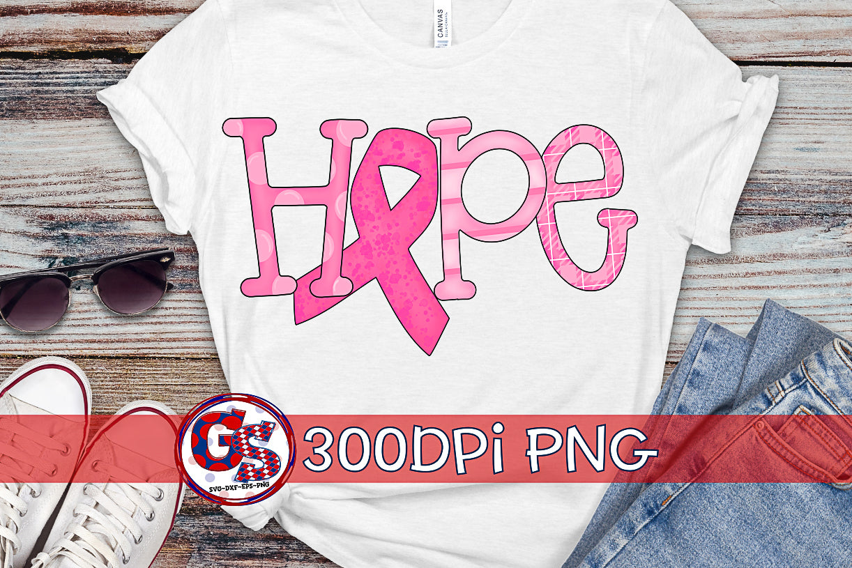 Breast Cancer Hope PNG Sublimation