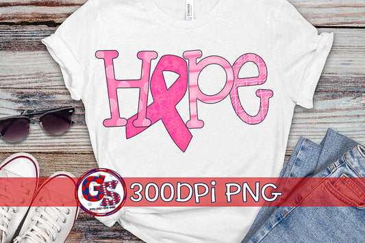 Breast Cancer Hope PNG Sublimation