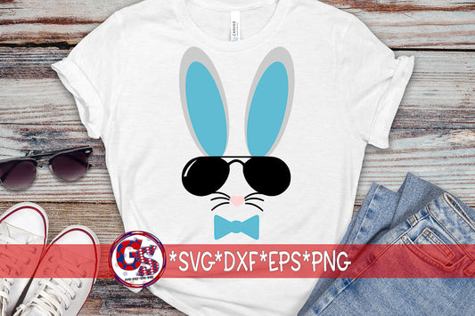 Easter SvG | Boy Bunny Ears and Sunglasses SVG DXF EPS PNG