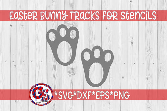 Easter Bunny Feet for Stencils SVG DXF EPS PNG