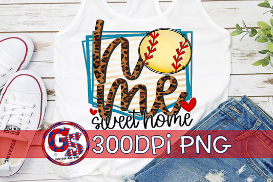 Home Sweet Home Softball PNG For Sublimation