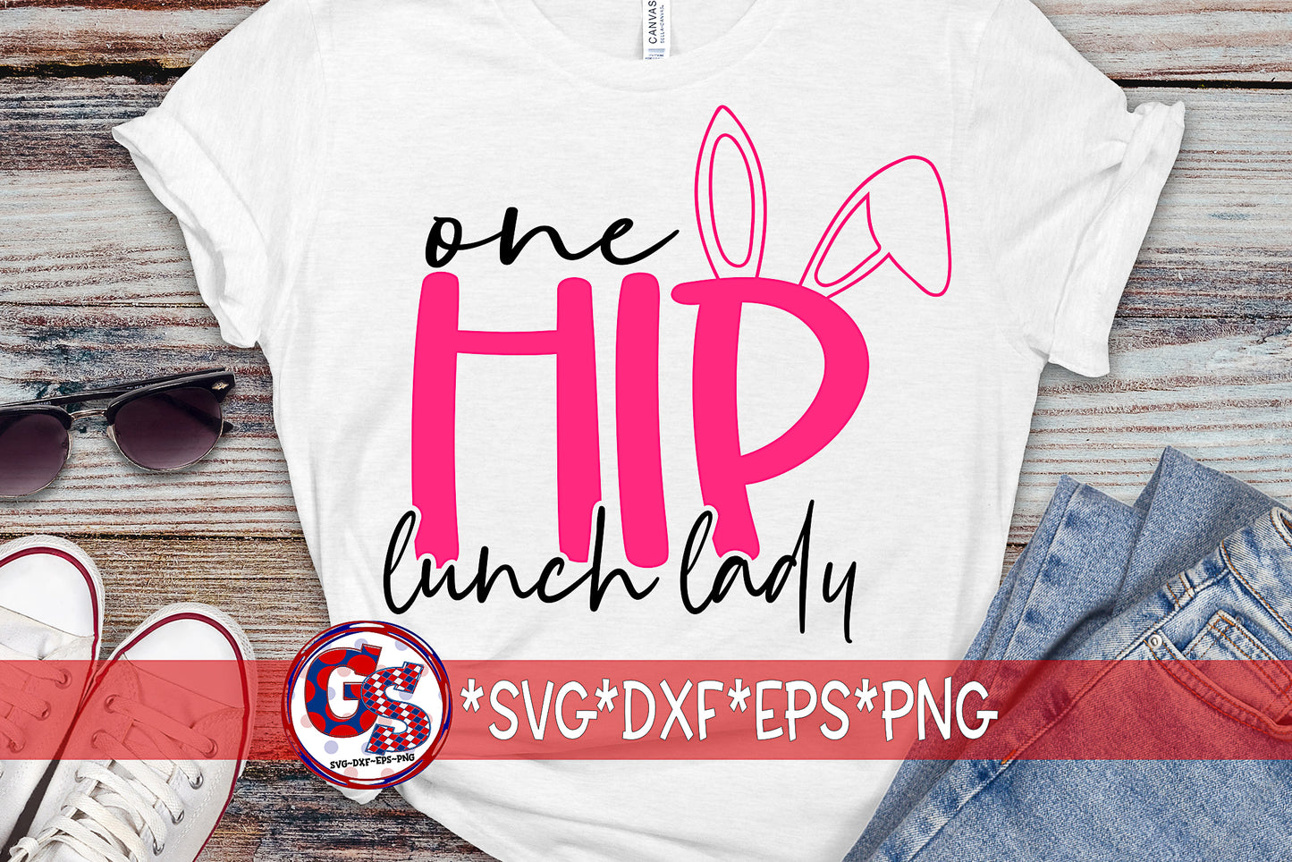 One Hip Lunch Lady SVG DXF EPS PNG
