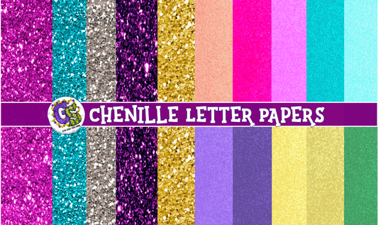 Chenille Texture & Glitter Digital Papers PNG