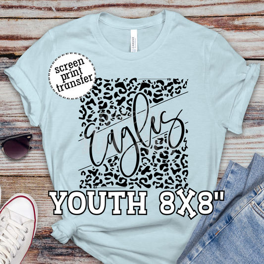 Eagles Leopard YOUTH Screen Print Transfer