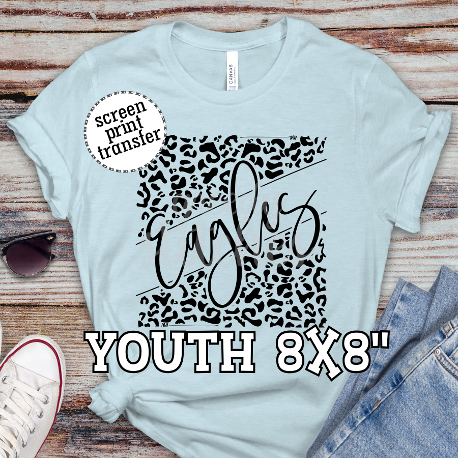 Eagles Leopard YOUTH Screen Print Transfer