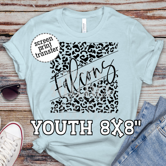 Falcons Leopard YOUTH Screen Print Transfer
