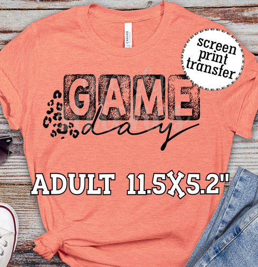 Game Day ADULT Screen Print Transfer