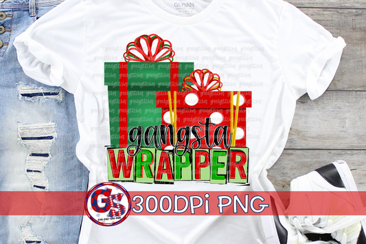 Gangsta Wrapper PNG for Sublimation