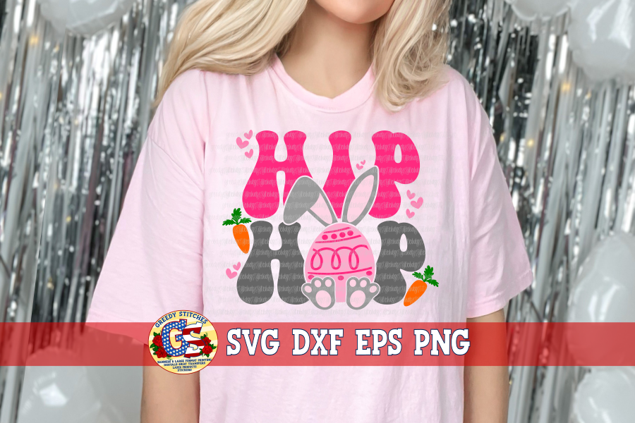 Hip Hop Retro Easter Bunny SVG DXF EPS PNG