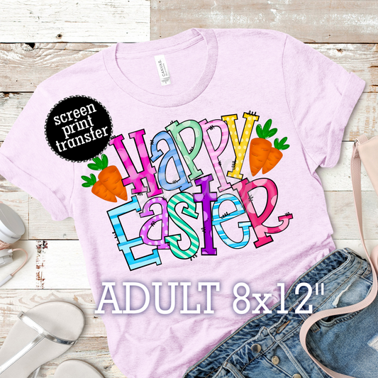 Happy Easter ADULT Screen Print Transfer