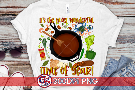 Gumbo It's The Most Wonderful Time of Year PNG Files for Sublimation