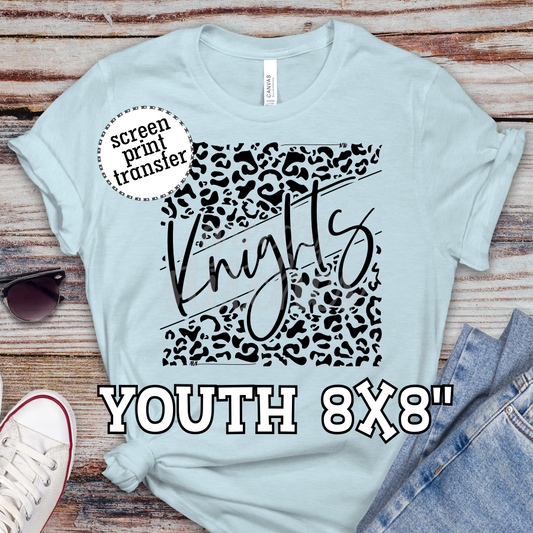 Knights Leopard YOUTH Screen Print Transfer