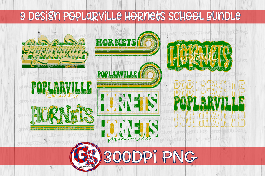 Poplarville Hornets PNG Bundle for Sublimation