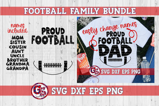 Family Football Bundle SVG DXF EPS PNG