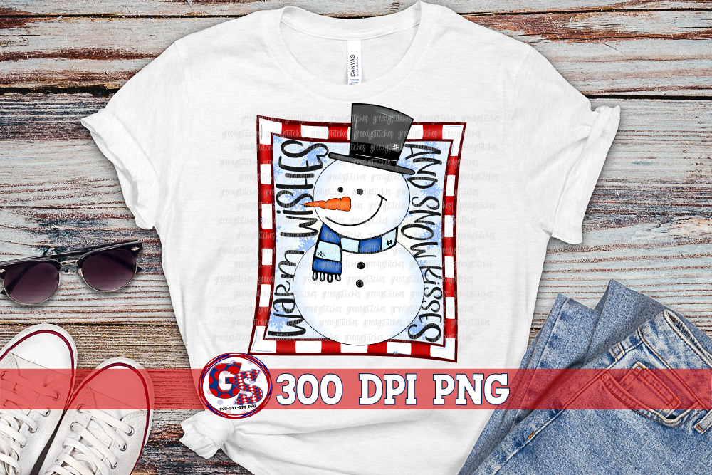 Warm Wishes and Snow Kisses PNG for Sublimation