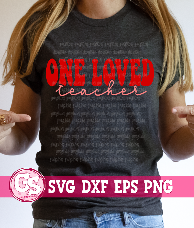 Groovy Retro Teacher Valentine's Day Bundle SVG DXF EPS PNG