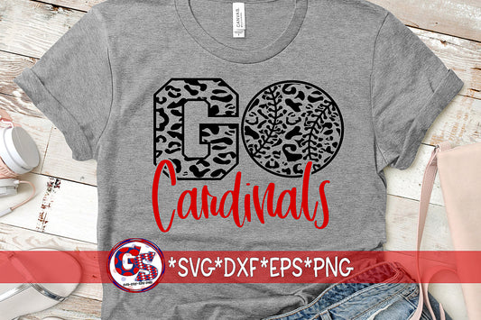 Go Cardinals Baseball Softball SVG DXF EPS PNG