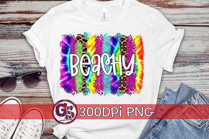 Beachy Tie Dye Brush Strokes for Sublimation