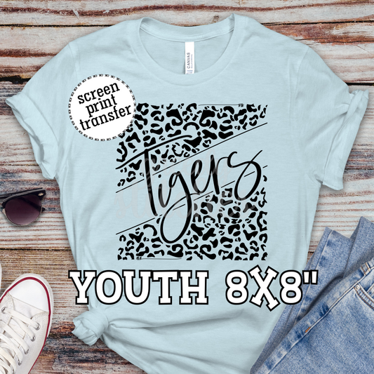 Tigers Leopard YOUTH Screen Print Transfer