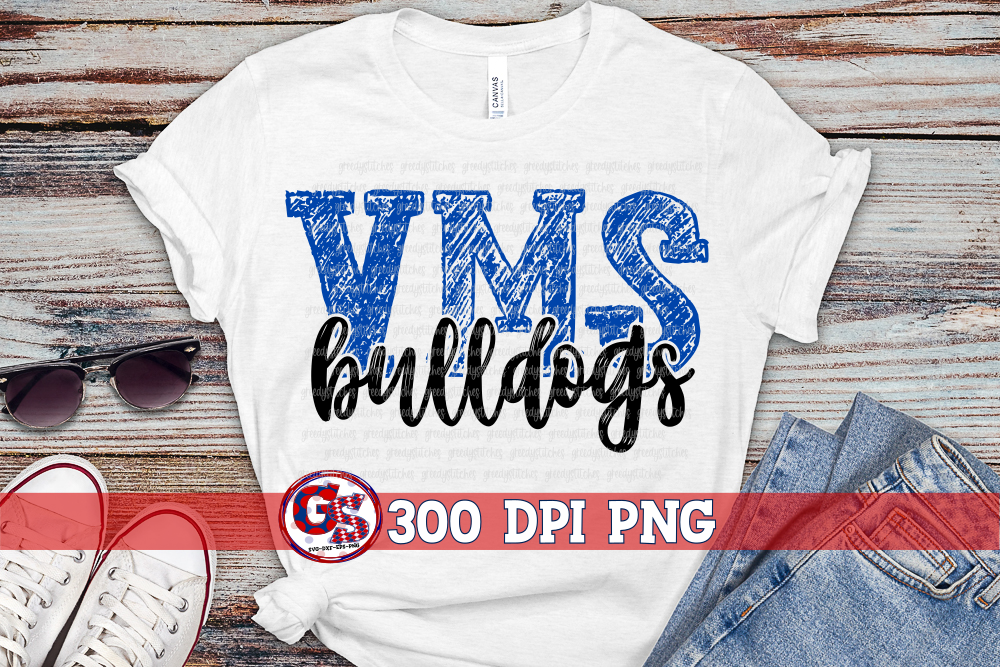 VMS Bulldogs Vancleave Middle Bulldogs PNG for Sublimation