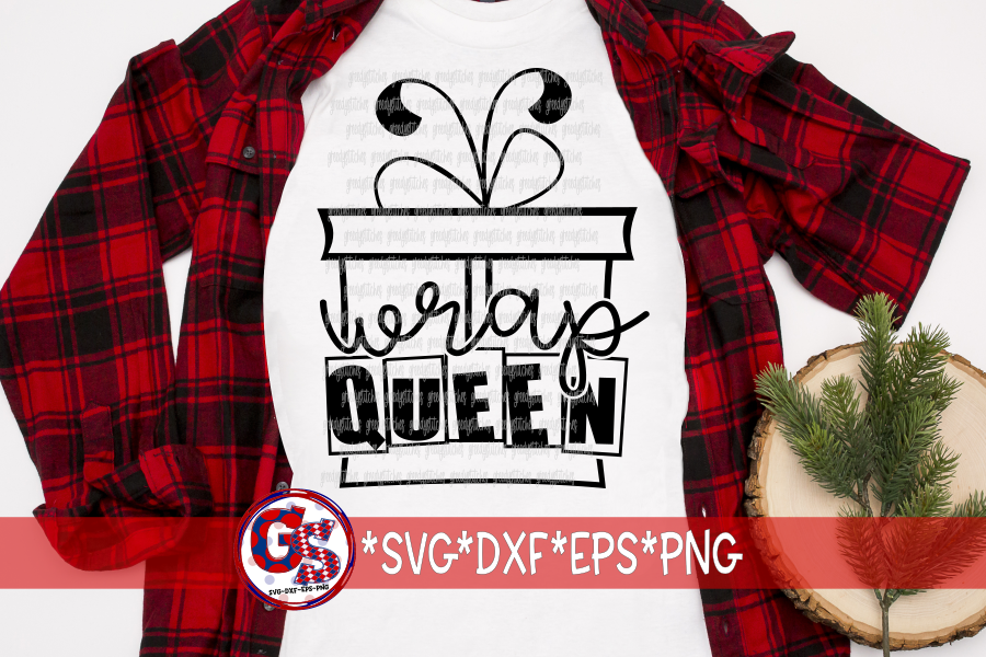 Christmas Wrap Queen SVG DXF EPS PNG