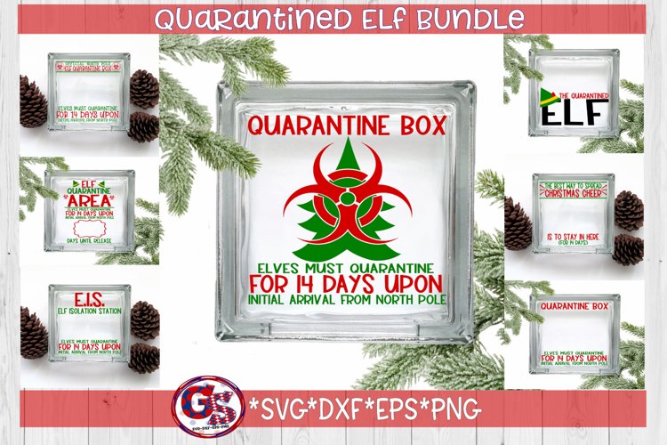 Santa Tray, Christmas Countdown, Elf Quarantine Bundle SVG DXF EPS PNG