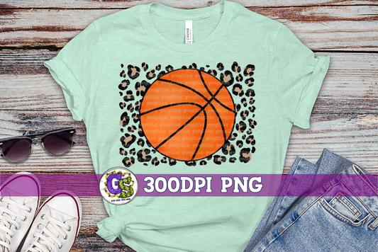Basketball Leopard PNG for Sublimation