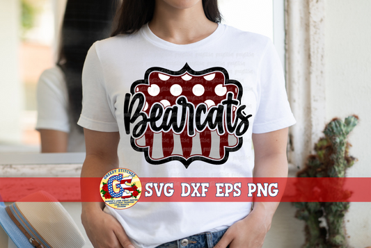 Bearcats Frame SVG DXF EPS PNG