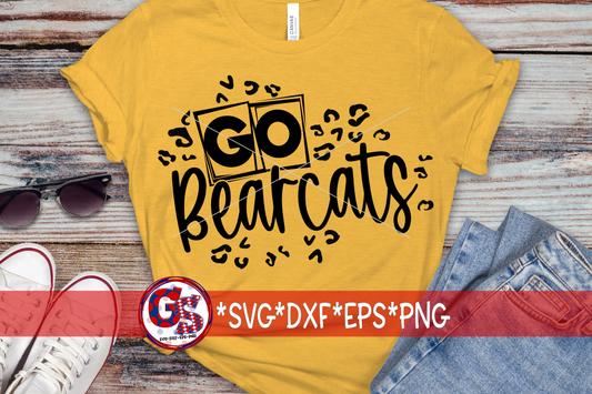 Go Bearcats Leopard Print SVG DXF EPS PNG