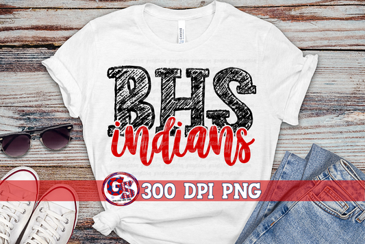 BHS Indians Biloxi Indians PNG for Sublimation