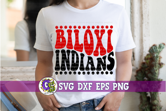 Biloxi Indians Groovy Wave SVG DXF EPS PNG
