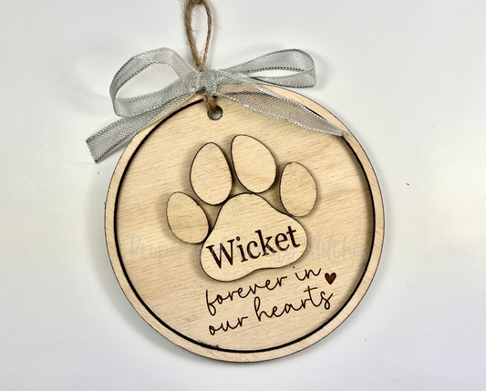 Forever in Our Heart Pet Memorial Personalized Ornament