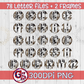 Black Cow Leopard Glitter Monogram Set PNG for Sublimation