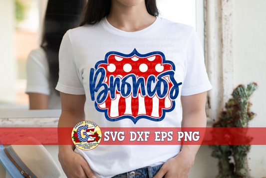 Broncos Frame SVG DXF EPS PNG
