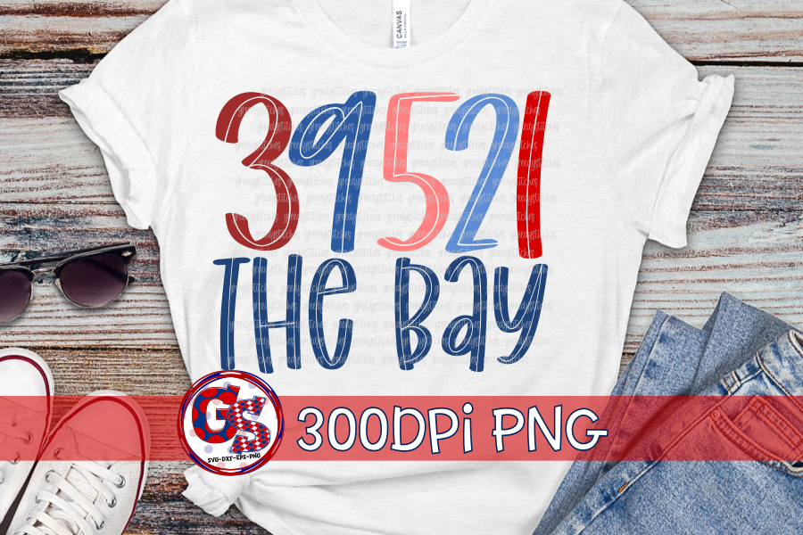 39521 The Bay Zip Code PNG for Sublimation